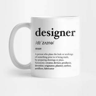 definition of designer Mug